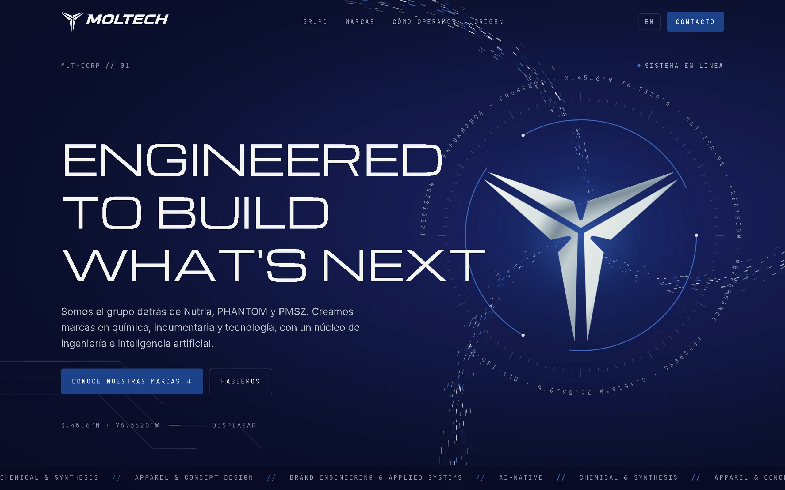 MOLTECH — Corporate brand system & web platform