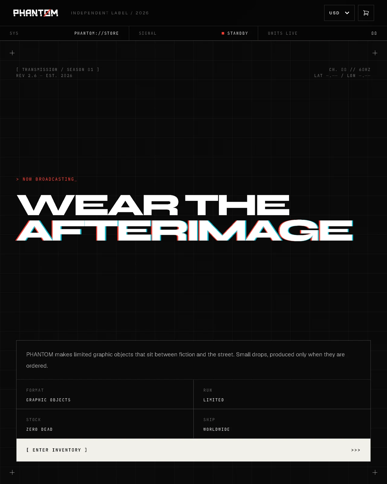 Phantom — Apparel e-commerce & product visuals